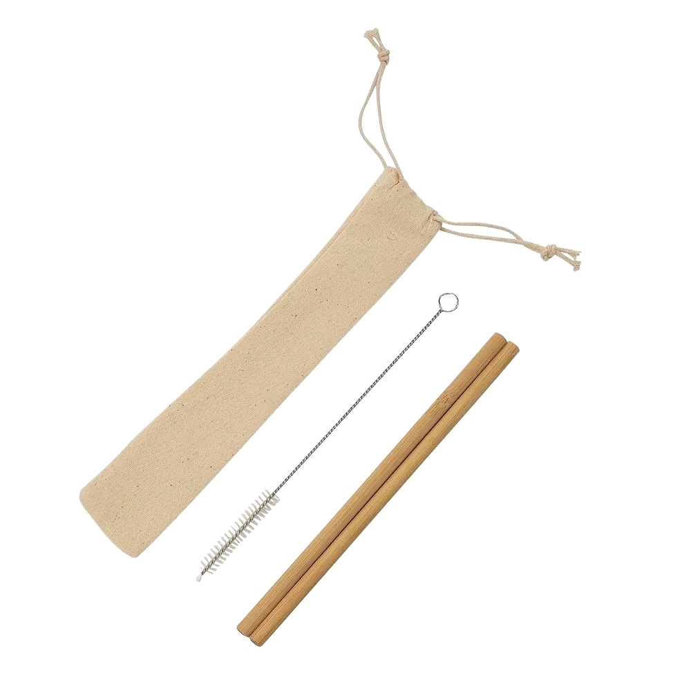 Imagem do produto Kit Canudos de Bambu com Escova de Limpeza