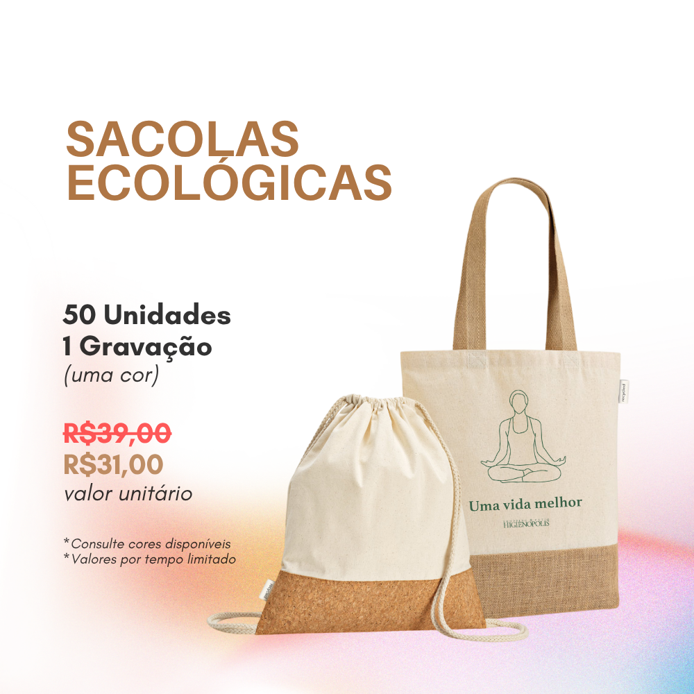 Sacolas e Sacochilas Ecológicas Personalizadas na Go Brindes